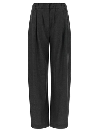 Brunello Cucinelli Gray Virgin Wool Casual Pants