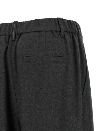 Brunello Cucinelli Gray Virgin Wool Casual Pants
