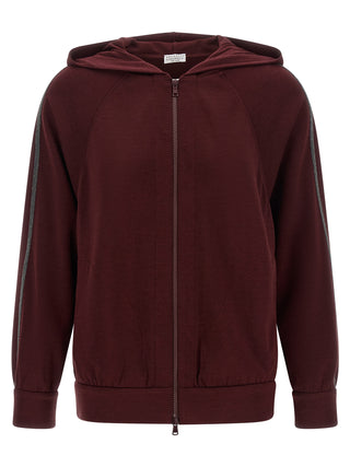 Brunello Cucinelli Bordeaux Cotton Sweatshirt