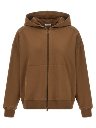 Brunello Cucinelli Brown Cotton Hoodie