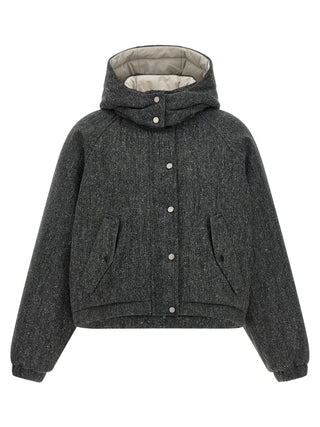 Brunello Cucinelli Gray Virgin Wool Jacket