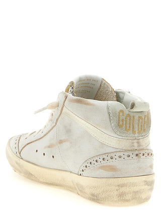 Golden Goose Beige Leather High Top Sneakers