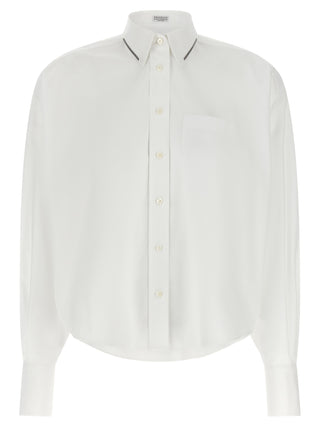 Brunello Cucinelli White Cotton Blouse