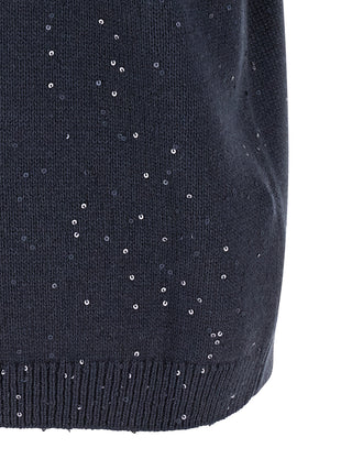 Brunello Cucinelli Blue Cashmere Cardigan