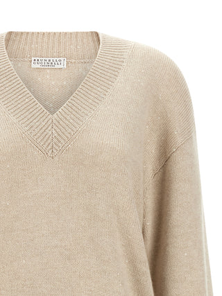 Brunello Cucinelli Beige Cashmere Cardigan
