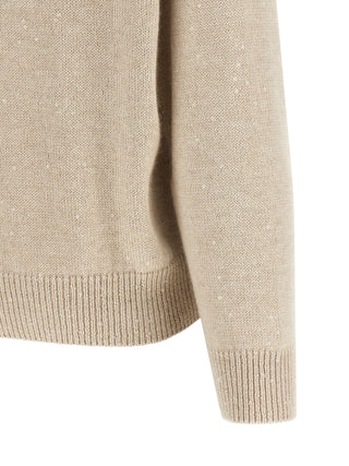 Brunello Cucinelli Beige Cashmere Cardigan