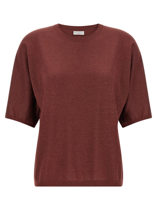 Brunello Cucinelli Bordeaux Cashmere Cardigan