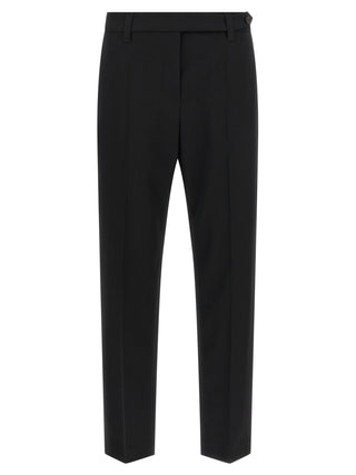 Brunello Cucinelli Black Virgin Wool Dress Pants