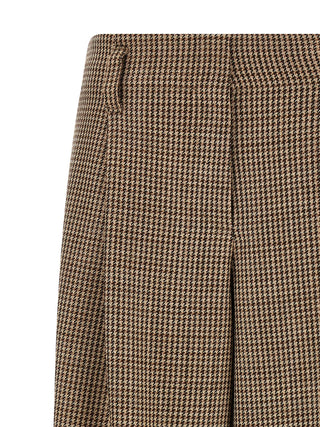 Brunello Cucinelli Brown Virgin Wool Flared Pants