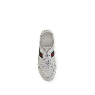 Gucci White Calf Leather Bos Taurus Athletic Sneakers