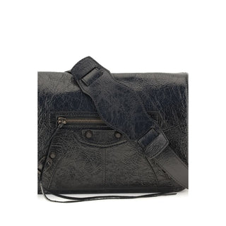Balenciaga Black Lamb Ovis Aries Aries Shoulder Bag
