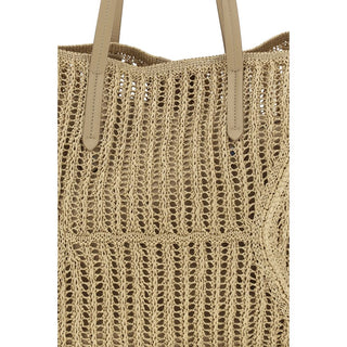 Brunello Cucinelli Beige Raffia Handbag