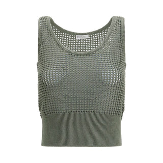 Brunello Cucinelli Bicolor Cotton Tank Tops
