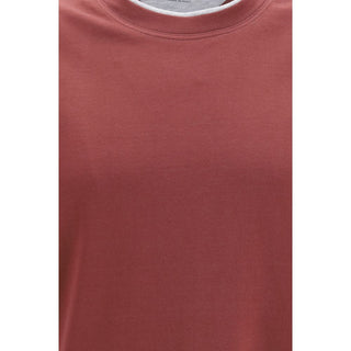 Brunello Cucinelli Bordeaux Cotton T-Shirt