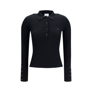Courrèges Black Viscose Dress Shirt