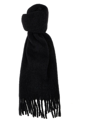 Isabel Marant Black Alpaca Leather Scarf