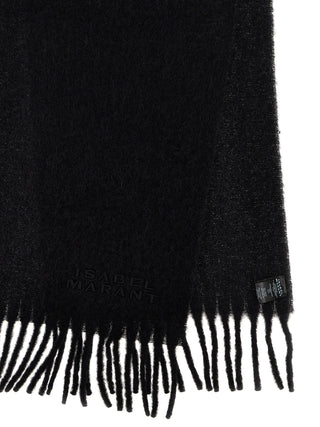Isabel Marant Black Alpaca Leather Scarf
