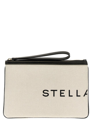 Stella McCartney Beige Cotton Clutch Bag
