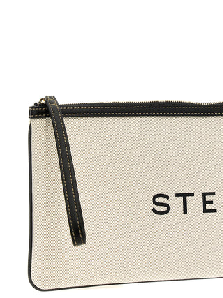 Stella McCartney Beige Cotton Clutch Bag