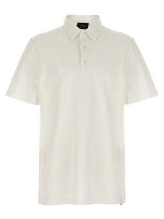 Brioni White Cotton Polo Shirt