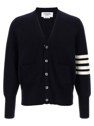 Thom Browne Blue Virgin Wool Cardigan