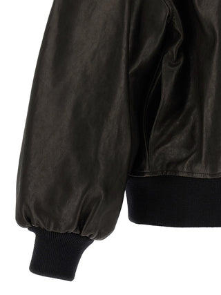Khaite Black Lamb Leather Jacket
