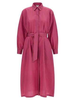 Max Mara Purple Cotton Long Dress