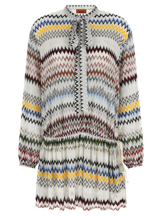 Missoni White Viscose Short Dress