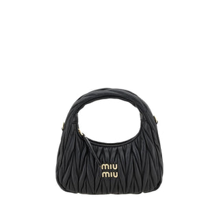 Miu Miu Black Calf Leather Bos Taurus Handbag