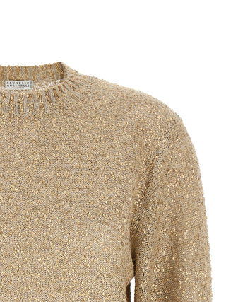 Brunello Cucinelli Gold Linen Cardigan