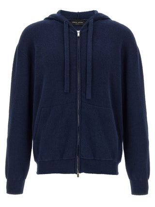 Roberto Collina Blue Cotton Sweatshirt