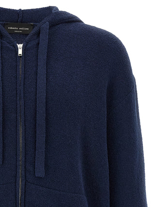 Roberto Collina Blue Cotton Sweatshirt