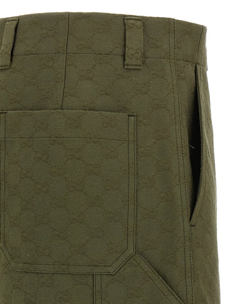 Gucci Bicolor Cotton Bermuda Shorts