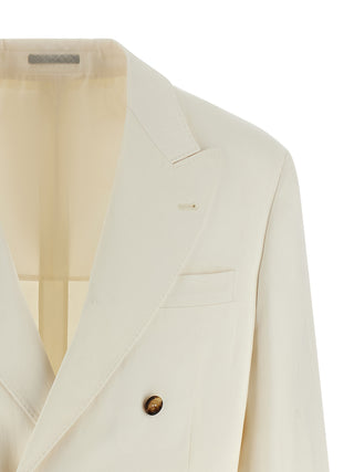 Brunello Cucinelli White Silk Blazer