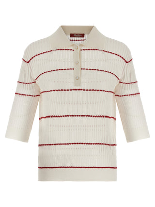 Max Mara White Silk Polo Shirt