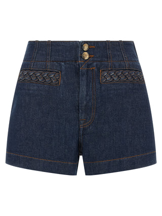 Zimmermann Blue Cotton Bermuda Shorts