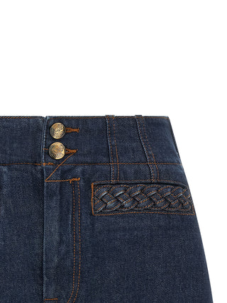 Zimmermann Blue Cotton Bermuda Shorts