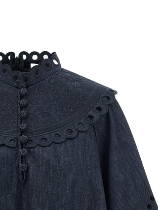 Zimmermann Blue Cotton Blouse