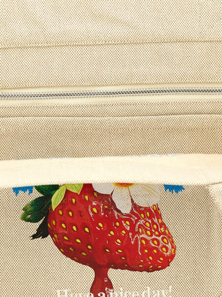 Ganni Beige Recycled Cotton Tote Bag