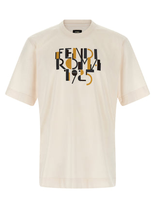 Fendi White Cotton T-Shirt