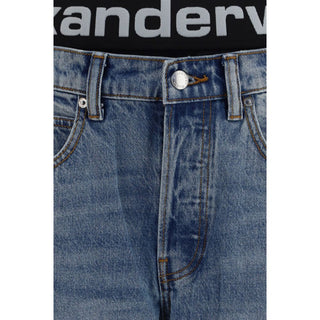 Alexander Wang Blue Cotton Relaxed Fit Jeans