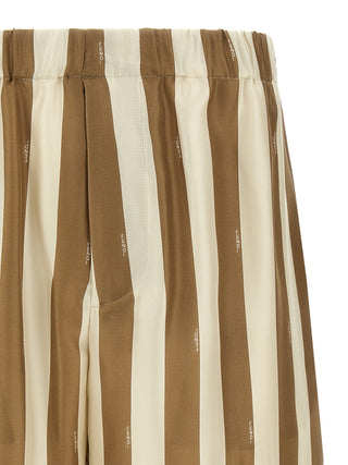 Fendi Beige Silk Bermuda Shorts