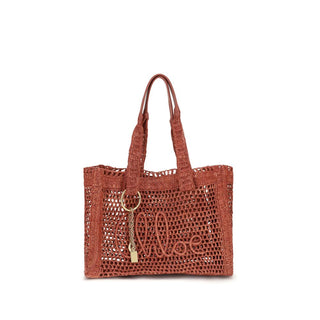 Chloé Brown Raffia Shoulder Bag