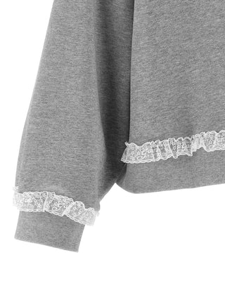 Ganni Gray Organic Cotton Sweatshirt