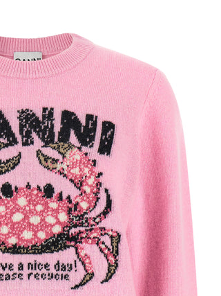 Ganni Multicolor Wool Sweatshirt