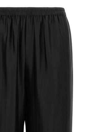 Loulou De Saison Black Viscose Casual Pants