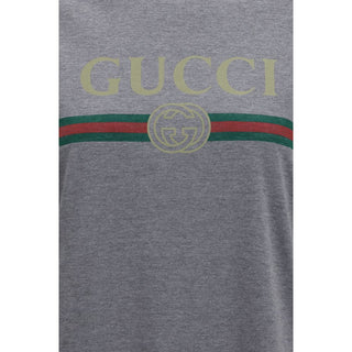 Gucci Gray Cotton T-Shirt