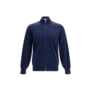 Brunello Cucinelli Blue Cotton Cardigan
