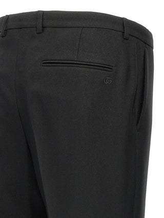 Gucci Black Polyester Casual Pants
