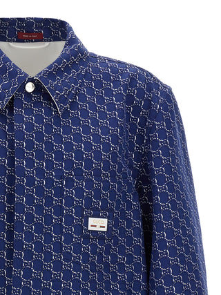 Gucci Blue Cotton Biker Jacket